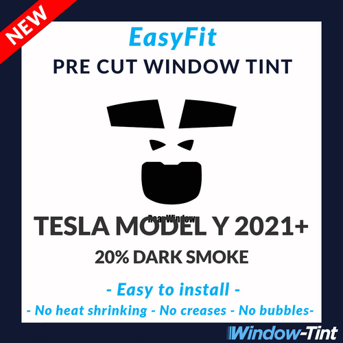 Easyfit Static Vor Cut Fenster Getönt für Tesla Modell Y 2021 20% Dunkel Hinten - Bild 1 von 3