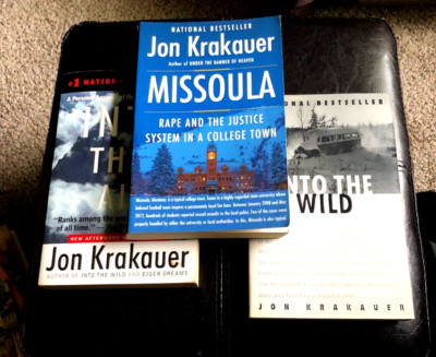 Lot 3 Bks by Jon Krakauer  Missoula 9780804170567; Thin 0385494785; 0385486804