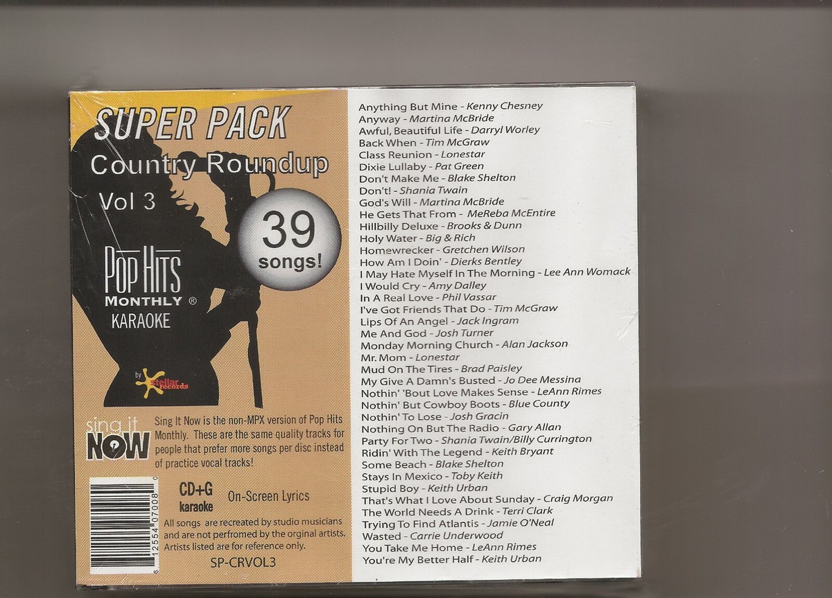 KARAOKE POP HITS MONTHLY COUNTRY SUPER PACK - Main Image