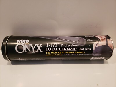 Wigo Onyx 1 1/2 Inch Professional Total Ceramic Flat Iron Up To 430 Degrees