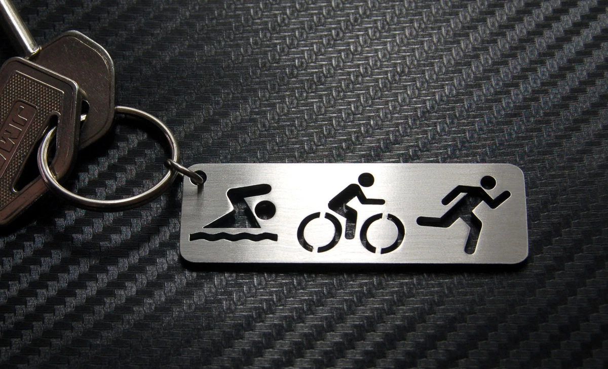 Triathlon keyring best sale