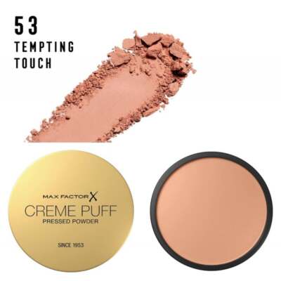 Max Factor Crème Puff Presspulver – 55 Candle Glow, 14 G, Für Einen Mattierten, Natürlichen Teint