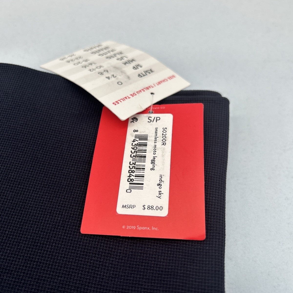 Spanx Seamless Moto Leggings Women's Small Indigo Sky 50200R Blue