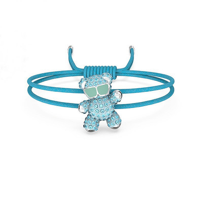 Swarovski crystal Long Bear Necklace for women, featuring a beating heart design