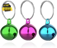 round Dog Bells Dog Charm Bells Pet Pendant, 3 PCS Anti-Lost Training Bells for