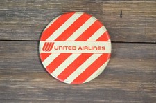Vintage United Airlines Button Pin Candy Stripe Logo Flight Attendant Employee