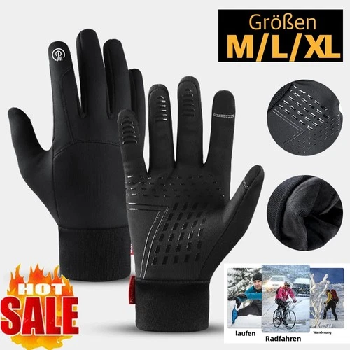 Winter Handschuhe Damen Herren Fahrrad Thermo Handschuhe Wasserdicht Touchscreen