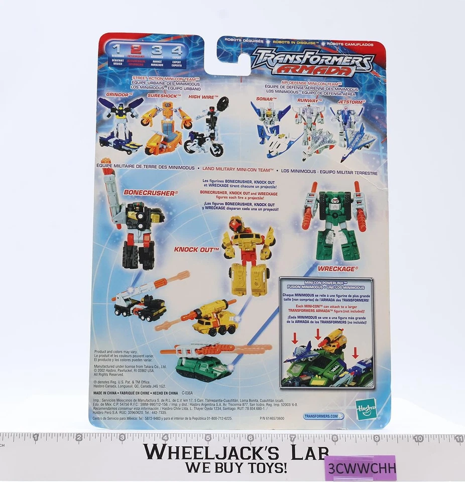 Bonecrusher Knock Out & Wreckage Transformers Armada 2002 Hasbro NUEVO SELLADO Foto 2 de 4