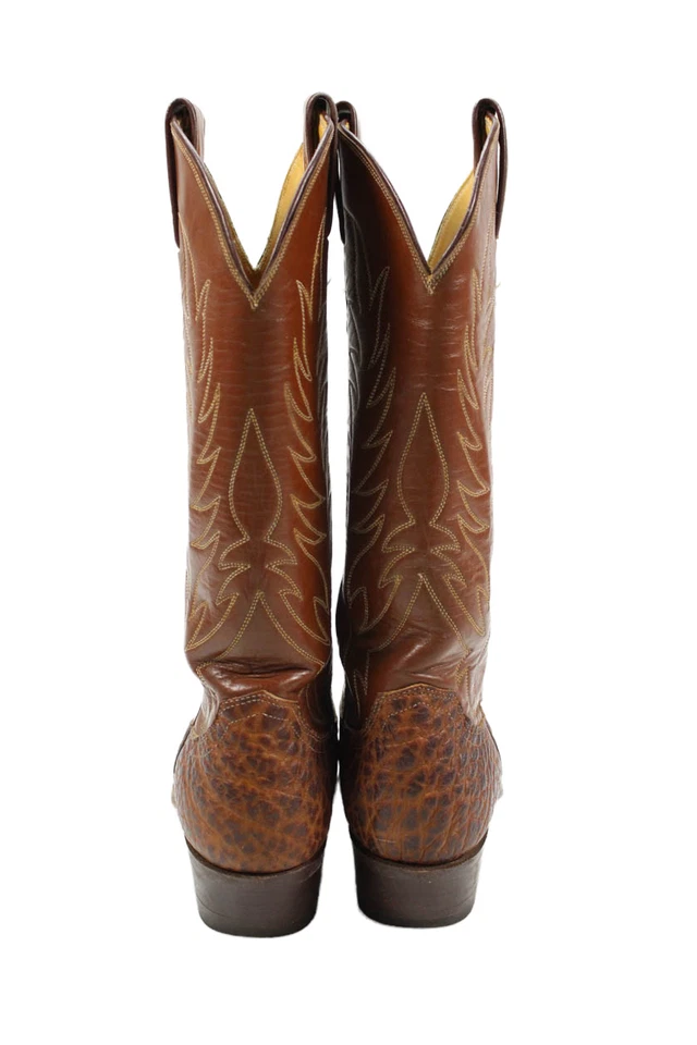 Женские кожаные сапоги Justin с вышитым заостренным носком в западном стиле коричневые размер 5,5 - Изображение 3 из 4