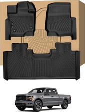 All Weather Floor Mats For 2015-2026 Ford F150 Super Cabextended Cab Black