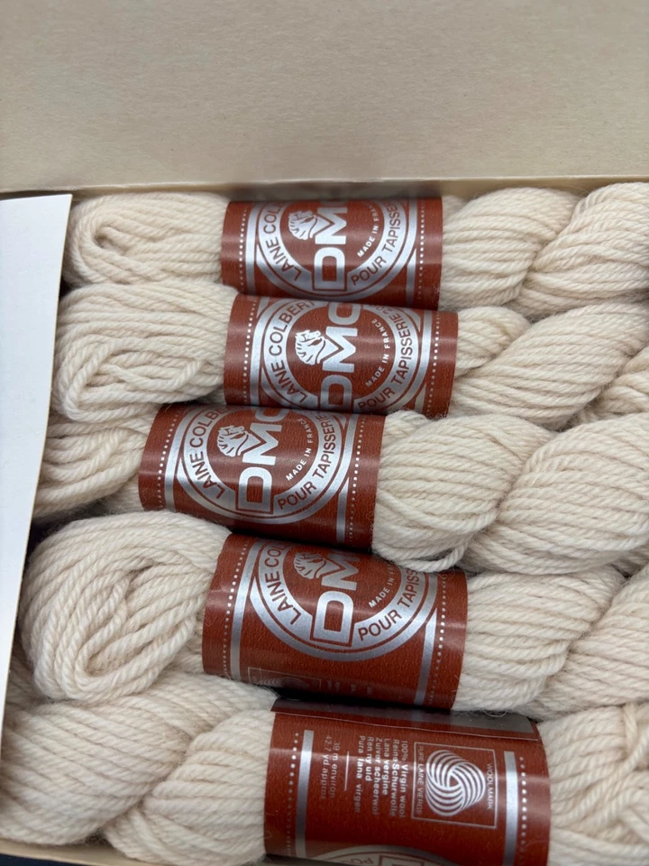 Vintage Laine Colbert DMC Beige Wool Needlpoint Tapestry #7500 13 Skeins NIB - Image 2 of 4
