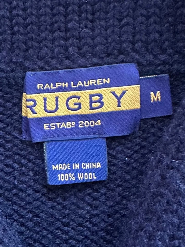 Регби Ralph Lauren черный вязаный свитер M череп эмблема б/у - Изображение 2 из 3