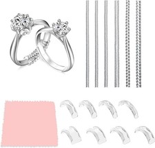 Invisible Ring Size Adjuster for Loose Rings Clear Resizer 14PCS Tightener Set