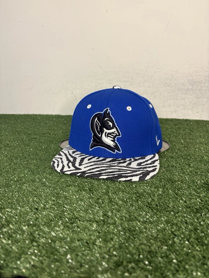 Duke Blue Devils hat cap snap back blue black Zubaz Zephyr Y2K wool vintage mens - Image 3 of 4