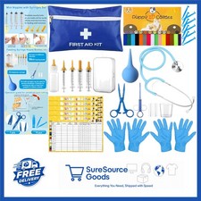 Puppy Whelping Supplies Kit 48 Pcs Includes Feeding Tubes, Collars, Aspirator