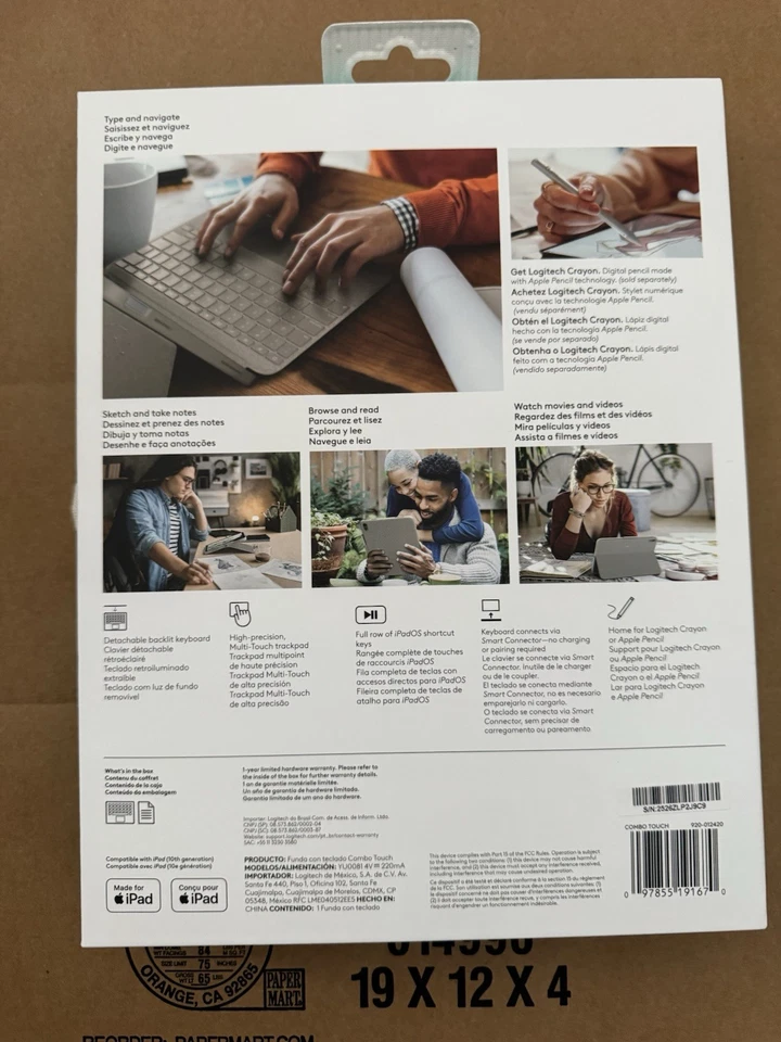 Logitech - Combo Touch Keyboard and Trackpad Case for Apple iPad - Image 3 of 3