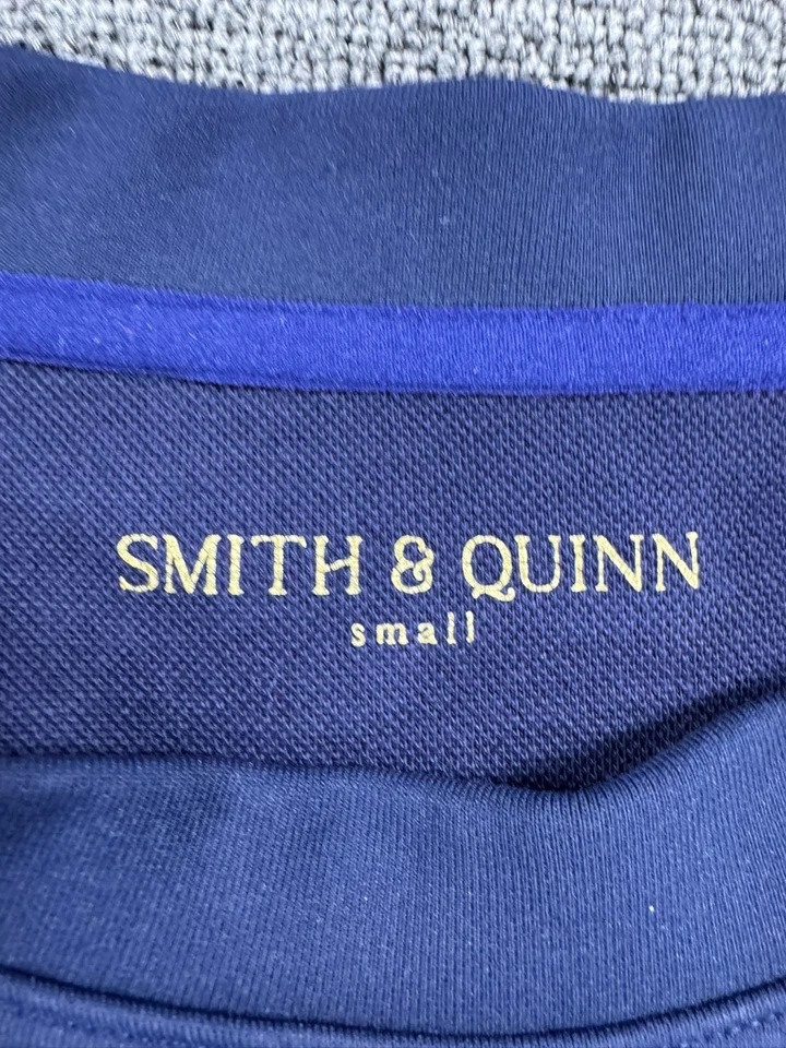 Smith & Quinn Mujer Sudadera Pequeña Azul Peggy Terry Francés Faja a Rayas Crew Foto 2 de 4