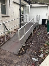 Wheelchair Ramp With Rails For Disabled Accessibility