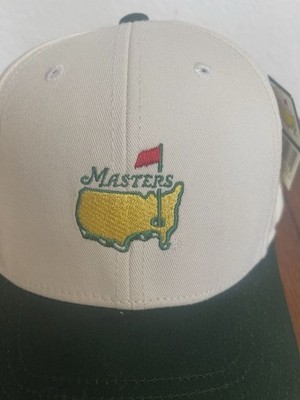 Vintage Masters Golf Leather Strapback Hat Augusta American Embroidered