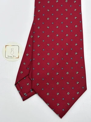E.Marinella Silk Tie Red Floral Pattern Classic Made in Italy - Bild 1 von 4