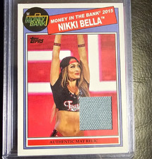 WWE Nikki Bella 2015 Topps Heritage Event Used Money In The Bank Mat Relic Card