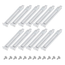 12PCS Silvery PCI Slot Cover Dust Filter Blanking Plate Bracket Expansion