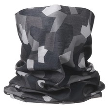 Summer Cooling Neck Gaiter Sun Protection Face Mask, Plaid Camo Gray