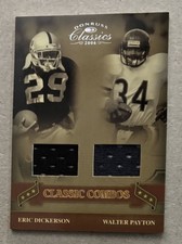 2006 DONRUSS CLASSICS COMBOS JERSEYS #CC12 ERIC DICKERSON / WALTER PAYTON 51/163