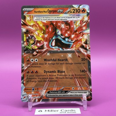 Hearthflame Mask Ogerpon EX 40/167 TWM Double Rare English NM/MINT
