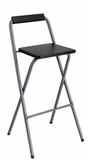 Folding Breakfast Bar Stool Square Natural Wooden Seat Chair Stool Kitchen Home