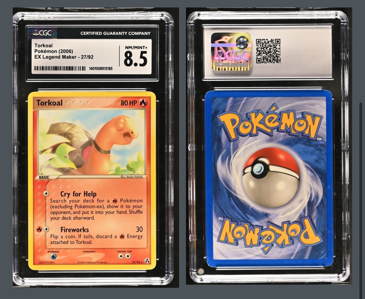 Torkoal Pokemon 2006 EX Legend Maker 27/92 CGC 8.5