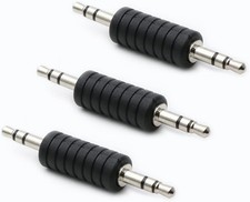 3-Pack 3.5mm Jack to 3.5mm Audio Male Adapter Connectors