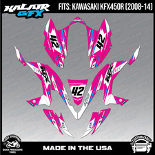 Graphics Kit for ATV Kawasaki KFX450R 2008-2014) Lethal Series - MAGENTA