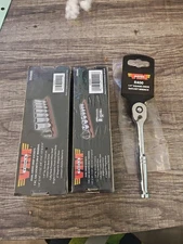 VIM Dual Drive Sockets DD400 DD400D R400 Bundle 1/4"-9/16" 112Tooth Ratchet