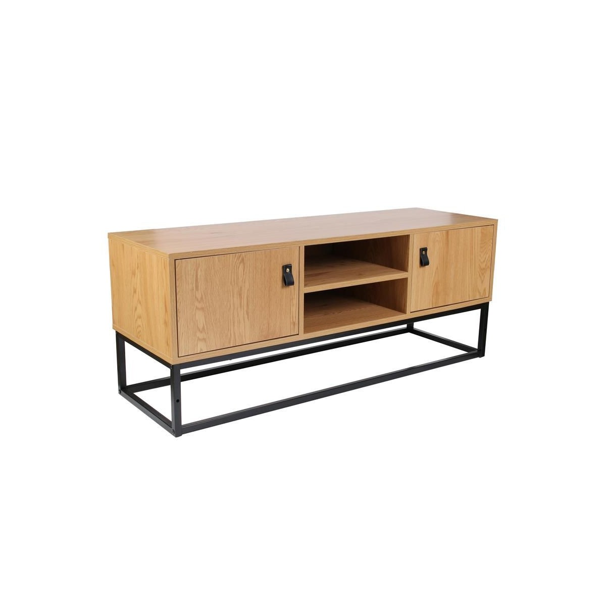 Meuble TV en bois Abbott 117cm pour ranger vos câbles et sublimer votre écran