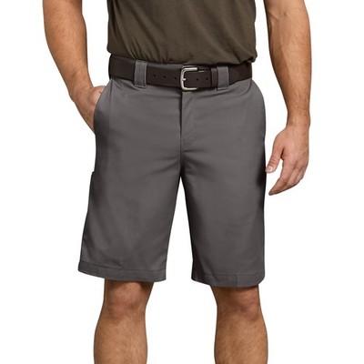 Dickies Mens 11 Inch Relaxed-fit Stretch-Flat Front Shorts, Gravel Gray, 36 US