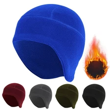 Skull Cap with Ear Flaps Winter Windproof Warm Fleece Beanie Hat for Men Women