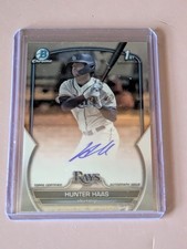 Lot 0f 21   2023 Bowman Draft - Hunter Haas AUTO,  Refractor, Chrome, Paper