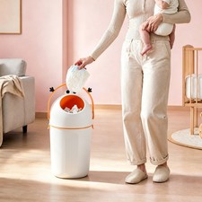 15L White Odor Locking Diaper Pail with Airtight Lid, Holds Up to 16 Diapers
