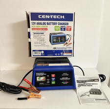 Cen-tech Battery Charger Engine Starter 50 Amp 12v Analog Battery Charger