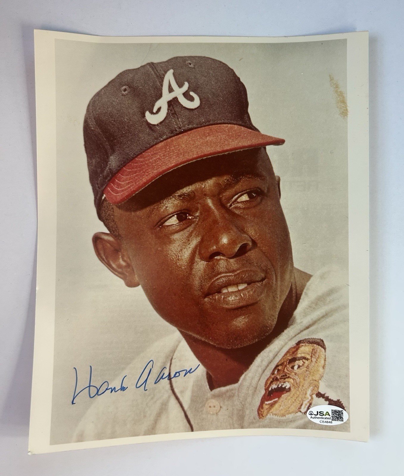 Hank Aaron Autographed Signed Atlanta Braves Vintage Kodak 8x10 .ATL Braves Auto.JSA 