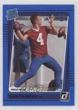 2021 Panini Donruss Rated Rookie Press Proof Blue Sam Ehlinger #319 0o2b