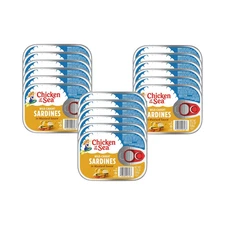 Sardines in Mustard Sauce, 3.75 Ounce Cans (Pack of 18), Wild Caught Canned Sard