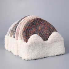 Femme Hiver Bonnet Tricot Doublé Chaud Oreille Rabat Chapeau Extérieur Ski