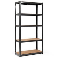 Costway 72" Heavy Duty Storage Shelf Steel Garage Rack 5 Level Adjustable Black