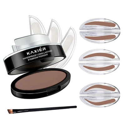 #ad Eyebrow Stamp Perfect Eyebrow Power Three Seals Nature Eye Brow with Brush Ey. $18.65