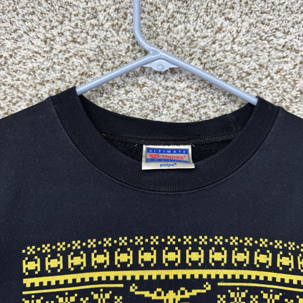 Vintage Hanes Ultimate Cotton Sweatshirt Men's Medium Festival Of Lightsabers View 4