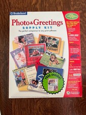 Vintage Software Broderbund Photo  Greetings Supply Kit Windows CD-ROM Sealed