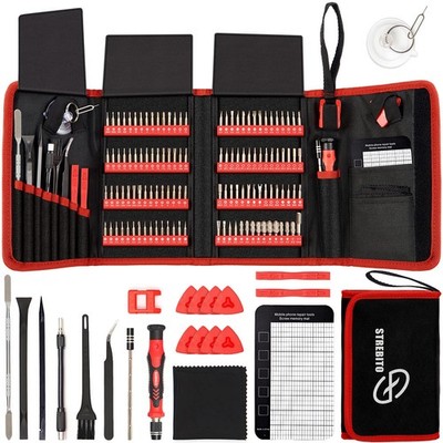 STREBITO Screwdriver Sets 142-Piece Electronics Precision 142, Red