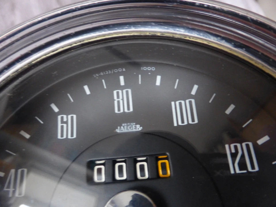 Tachometer mit Anzeige MPH und km - 60er/70er, u.a. Jensen CV8, Interceptor, FF - Bild 3 von 4